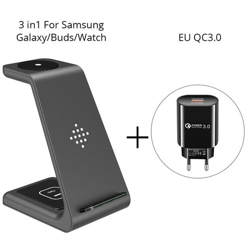 3 in 1 Wireless Charger Stand for iPhone, Apple Watch & AirPods