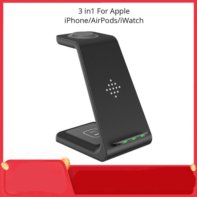 3 in 1 Wireless Charger Stand for iPhone, Apple Watch & AirPods