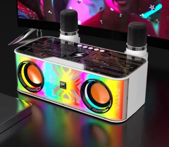 Colorful LED Bluetooth Speaker – Dual Speaker with Wireless Charging