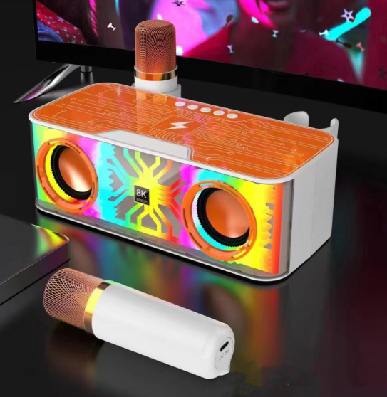 Colorful LED Bluetooth Speaker – Dual Speaker with Wireless Charging