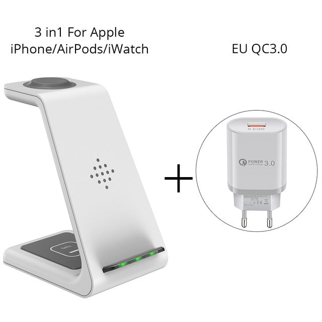 3 in 1 Wireless Charger Stand for iPhone, Apple Watch & AirPods